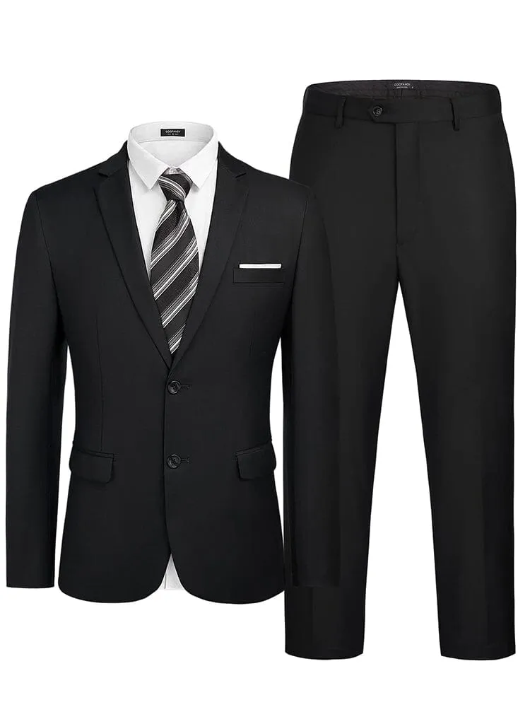 2 Piece Suits Set Slim Fit Tuxedo Jacket Suits (US Only)