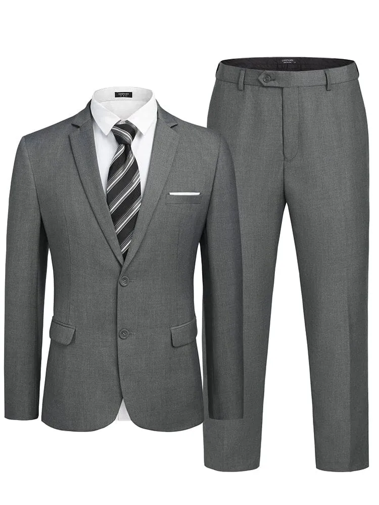 2 Piece Suits Set Slim Fit Tuxedo Jacket Suits (US Only)