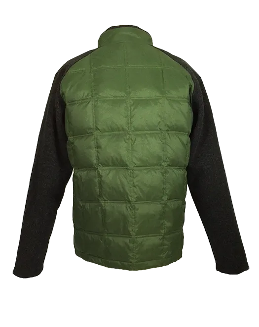 ASHORE MENS DOWN AND SWEATER SOFTSHELL HYBRID JACKETS IN OLIVE