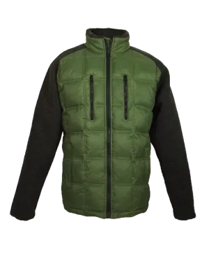 ASHORE MENS DOWN AND SWEATER SOFTSHELL HYBRID JACKETS IN OLIVE