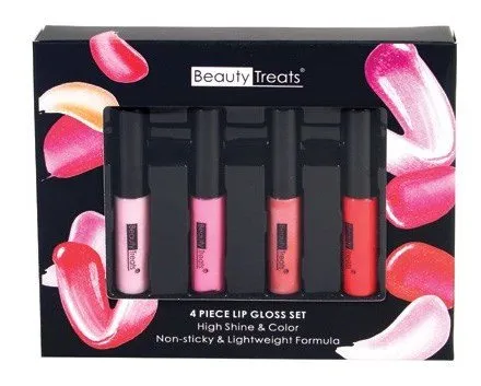 Beauty Treats Lip Gloss Set 4 Pc