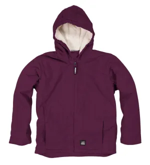 Berne Plum 100% Cotton Girls Hooded Coat