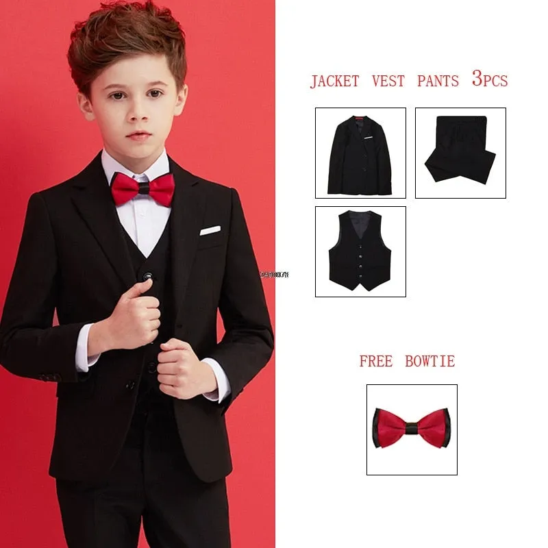 Boys Black Wedding Suit