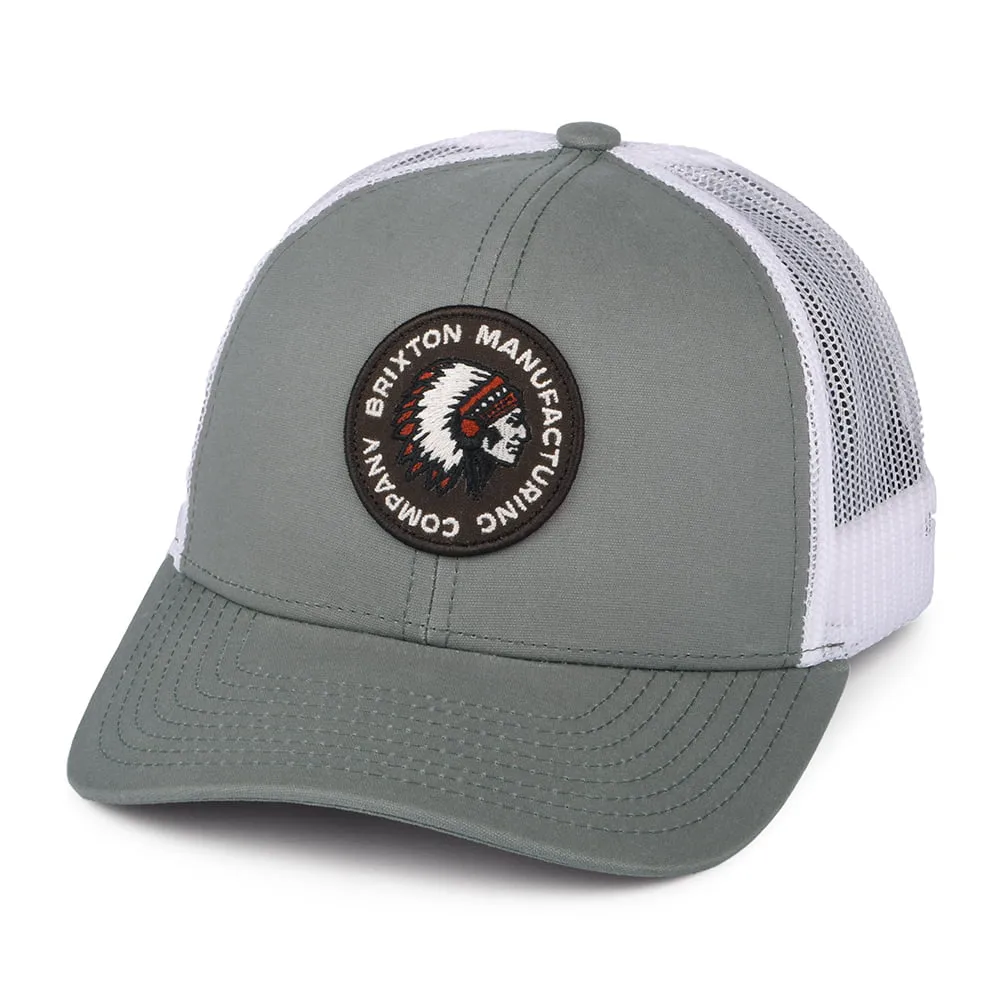 Brixton Hats Rival Stamp NetPlus MP Trucker Cap - Grey-White