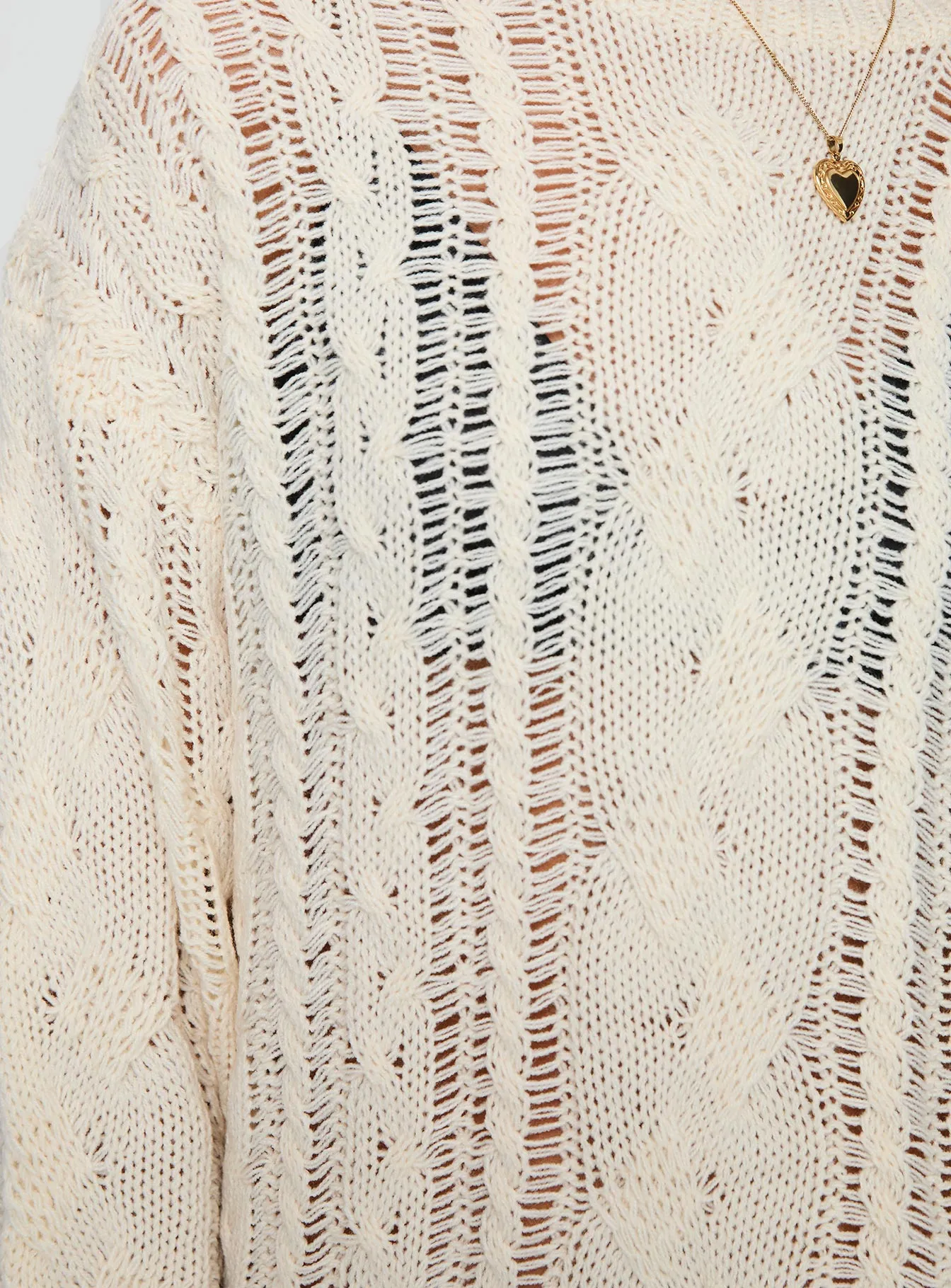 Chamomile Knit Sweater Cream