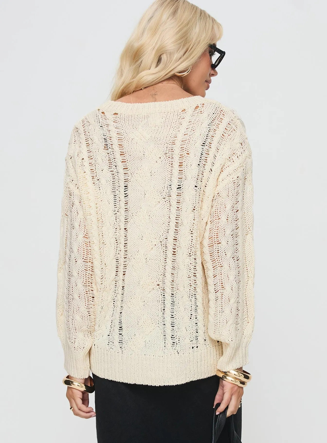 Chamomile Knit Sweater Cream