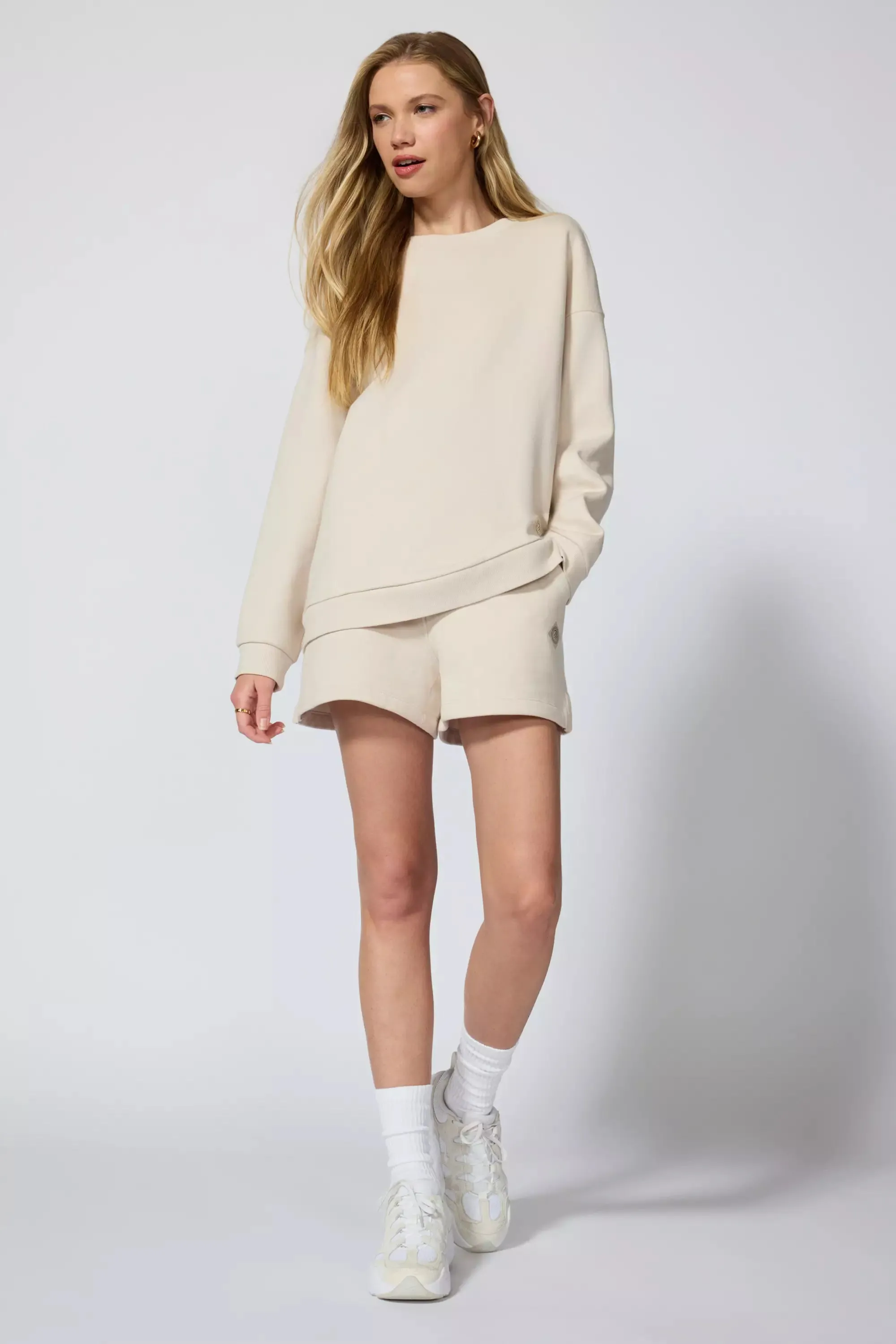 Comfort Fleece Relaxed Sweatshirt - Stone