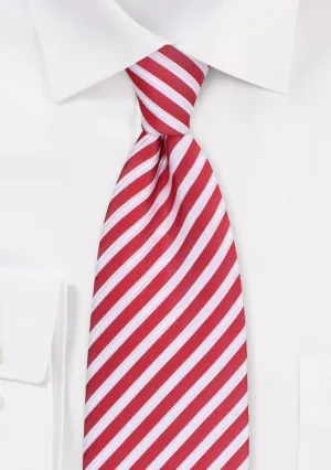 Cranberry Summer Striped Necktie