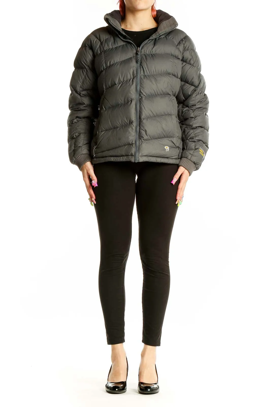 Dark Green Down-Filled Puffer Jacket