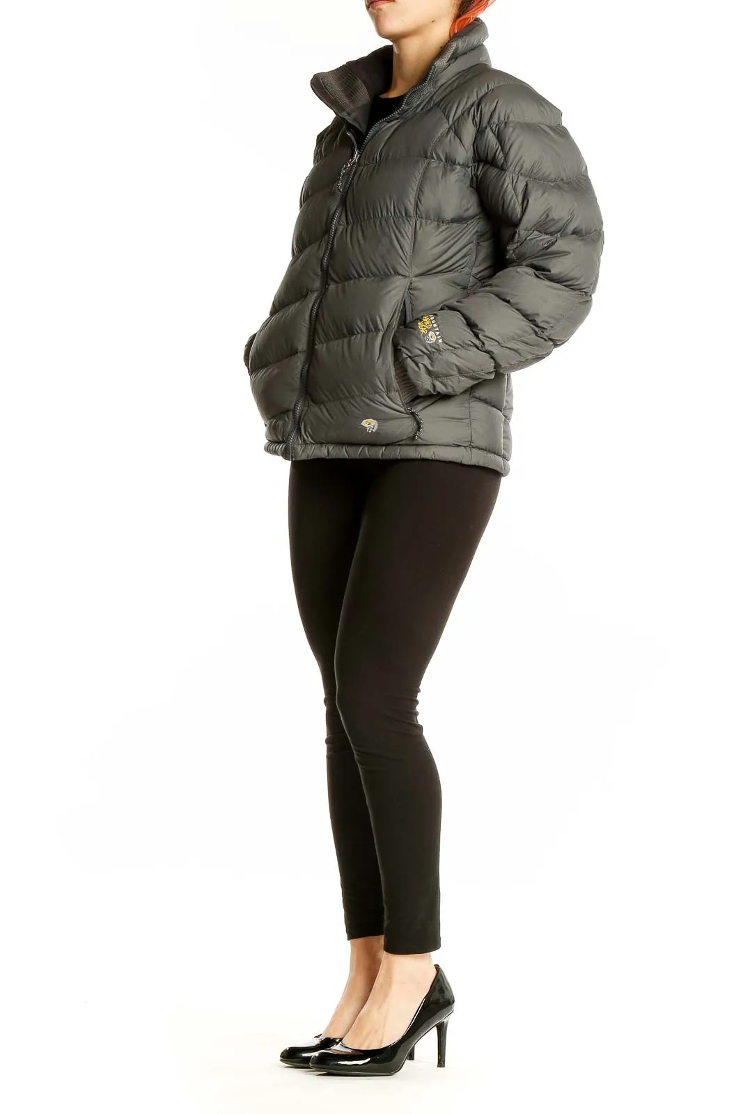 Dark Green Down-Filled Puffer Jacket