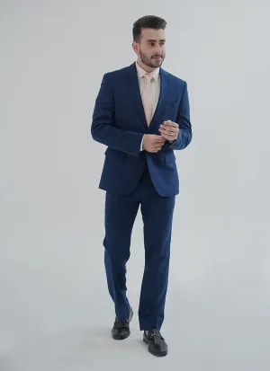 Elano Ocean Blue Plain 2-Piece Suit