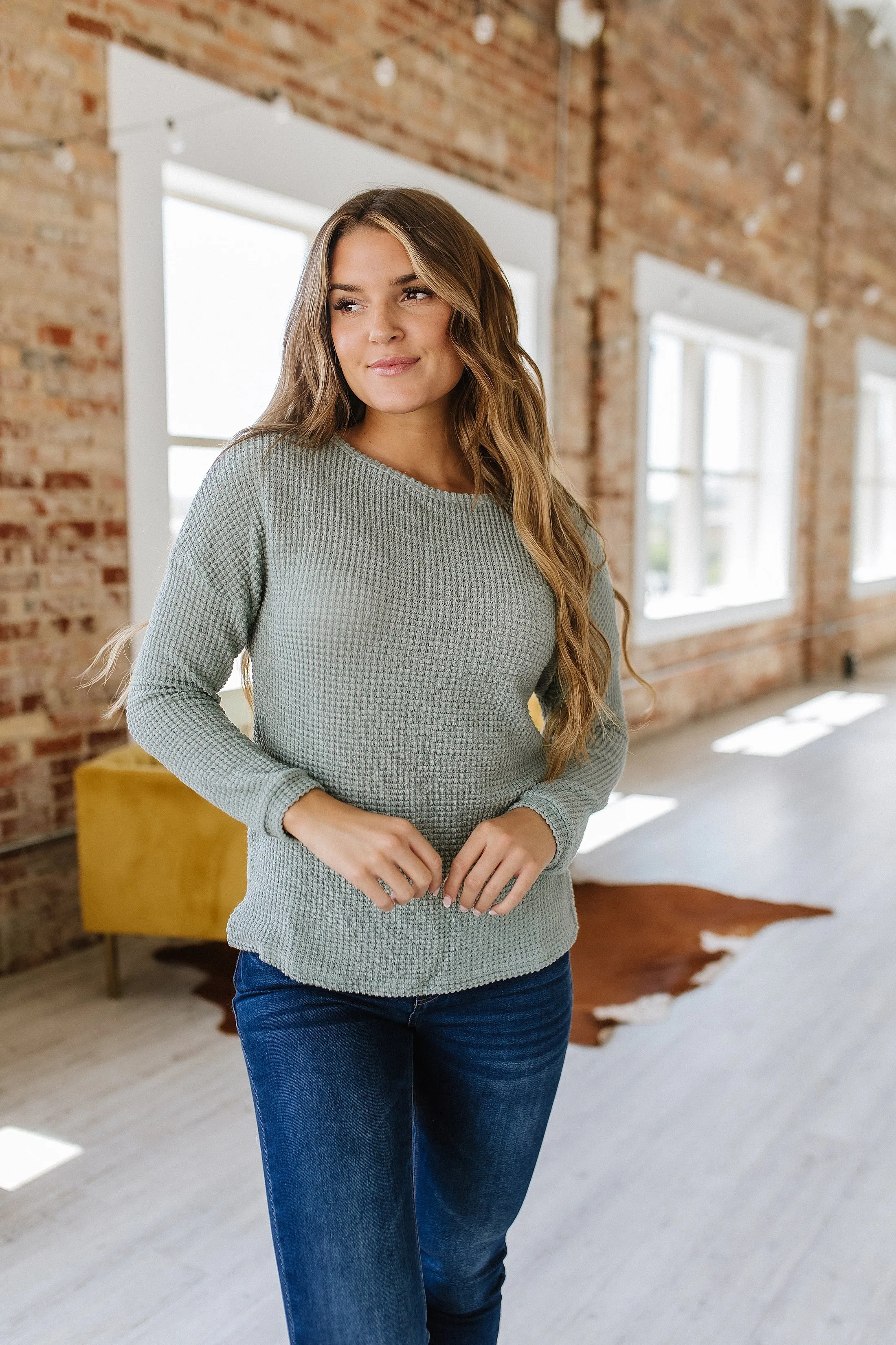 Ellianna Waffle Knit Drop Shoulder Top | S-2XL | PRE ORDER