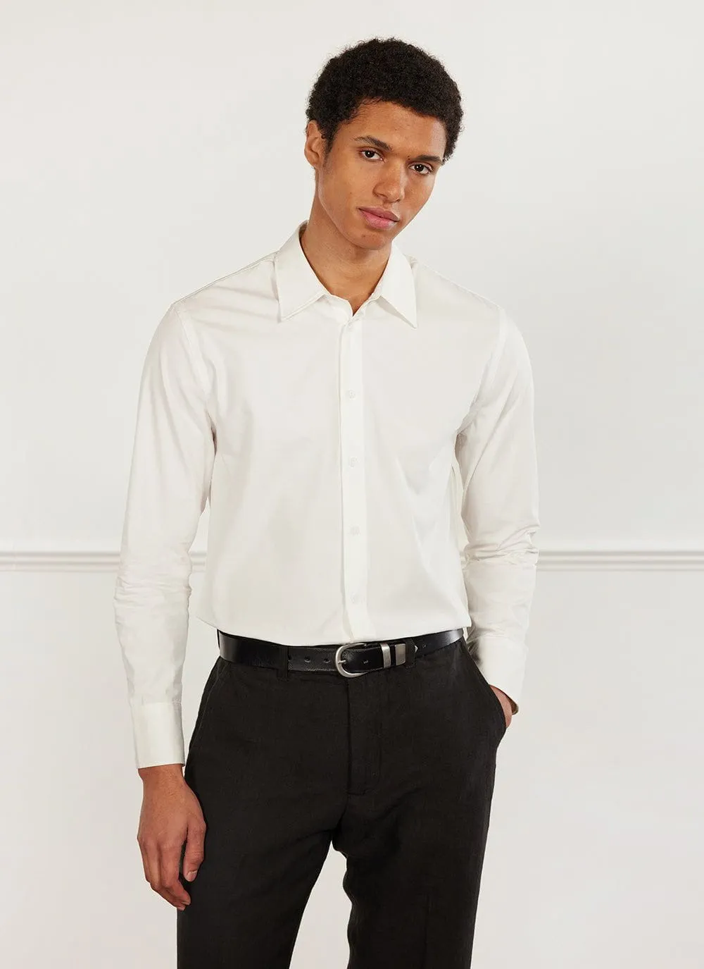 Formal Classic Shirt | Cotton Poplin | White