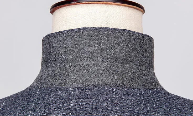 Grey Check Pattern Suit