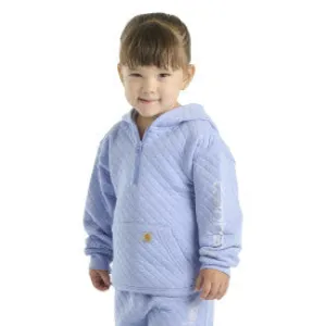 Infant/Toddler Long Sleeve Quilted Jersey 1/2 Zip Sweatshirt - Pale Iris