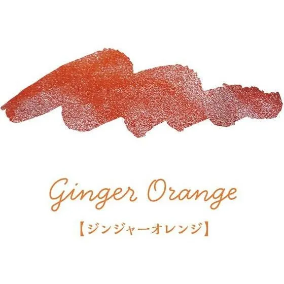 Japan Teranishi Kagaku Guitar GINGER ORANGE SPARKLE Ink Fountain Pen Ink Dip Pen Ink Painting Ink Writing Ink, Glitter Ink Sparkle | 12mL