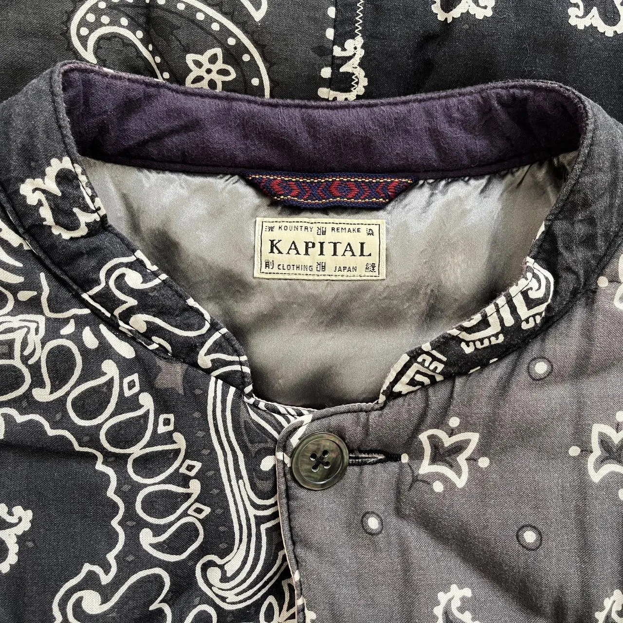 Kapital Quilted Patchwork Bandana Padded Jacket