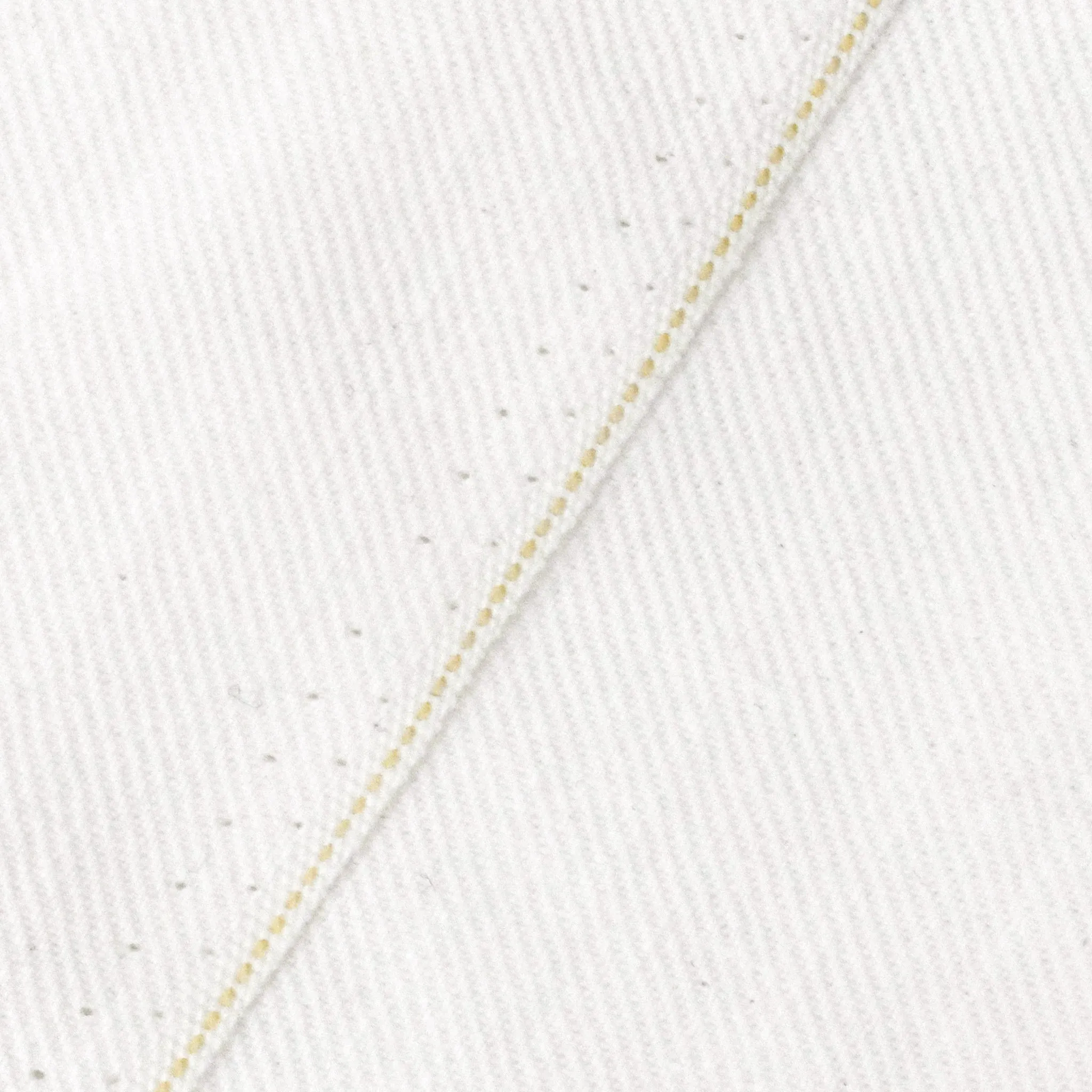 Light Ivory Solid Selvedge Cotton Denim Fabric