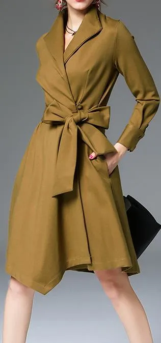 Lightweight Cotton-Blend Wrap Coat