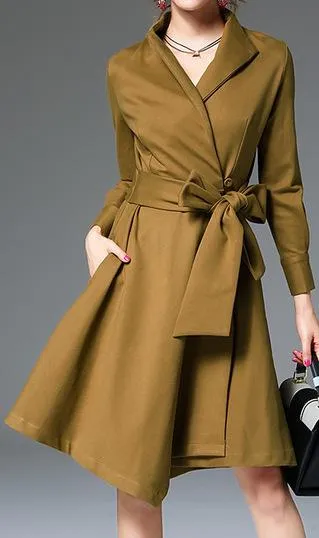 Lightweight Cotton-Blend Wrap Coat