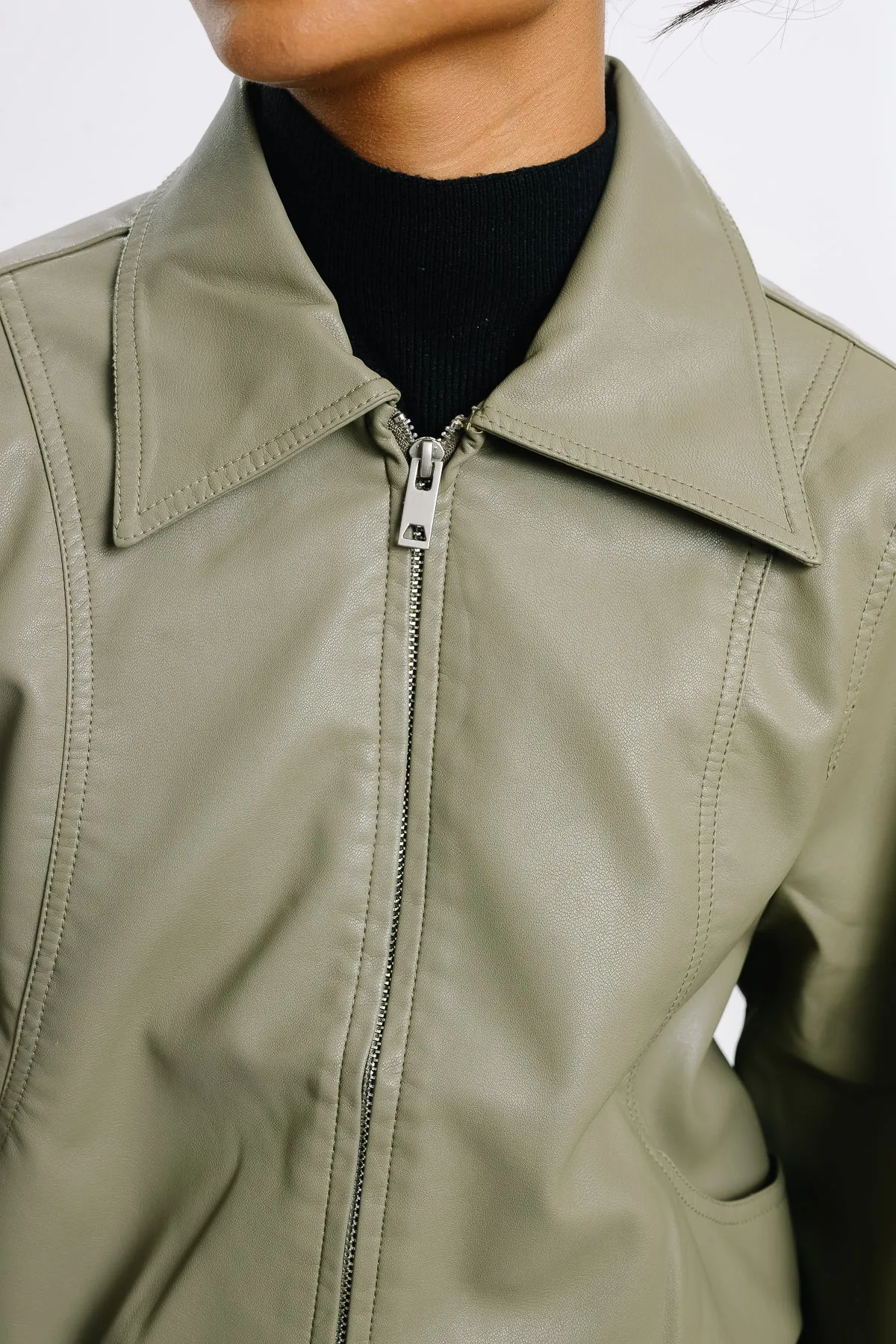 Matcha Addict Leather Jacket