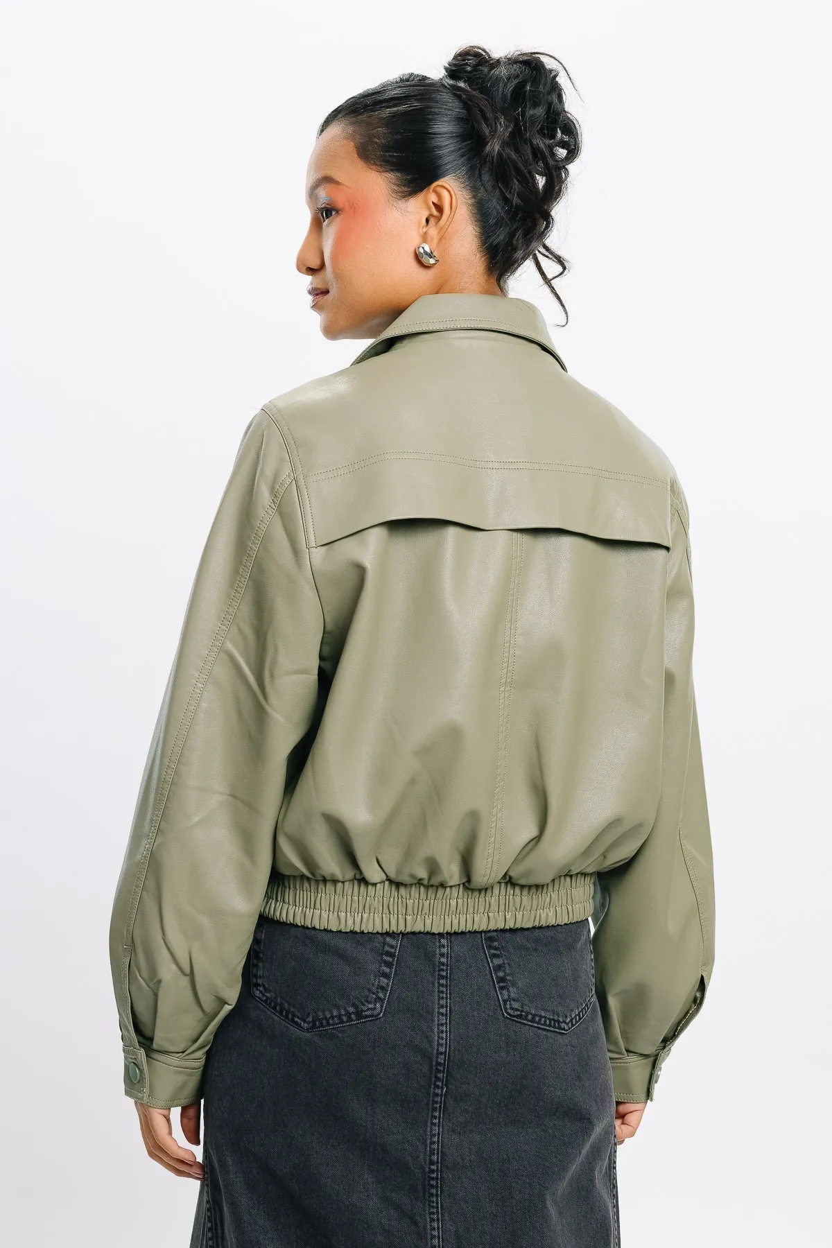 Matcha Addict Leather Jacket