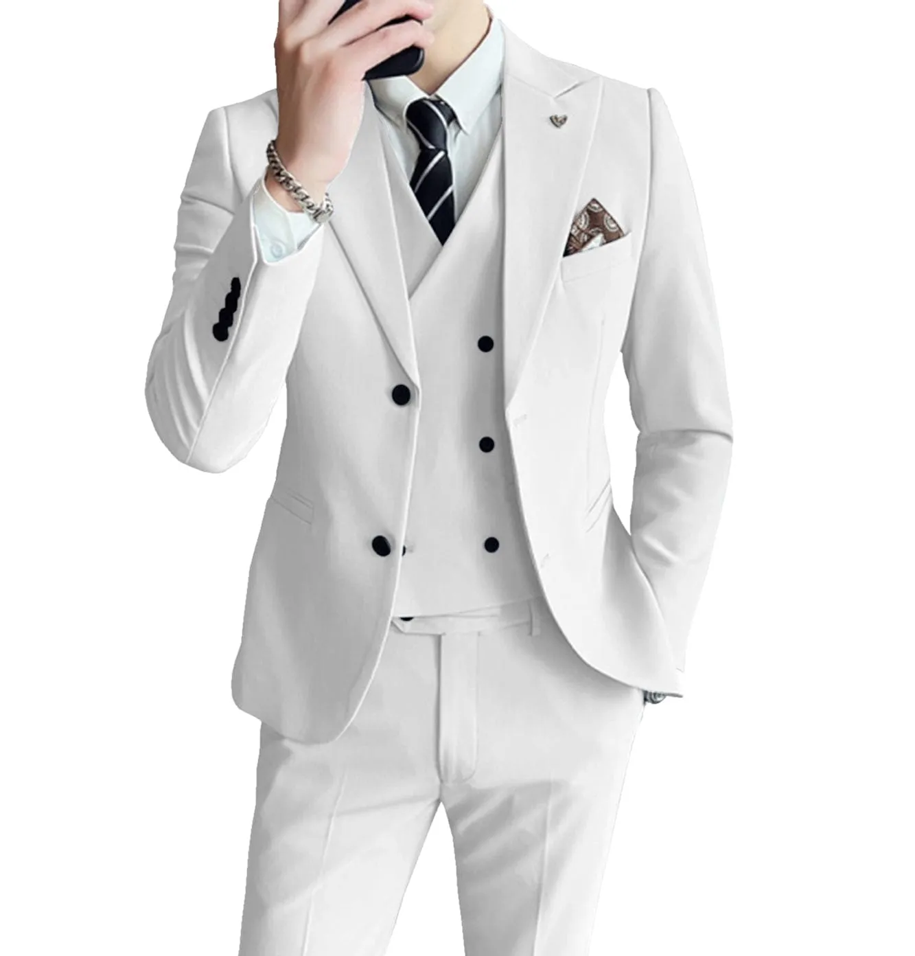 Men's 3 Pieces Suit Casual And Business Regular Suit