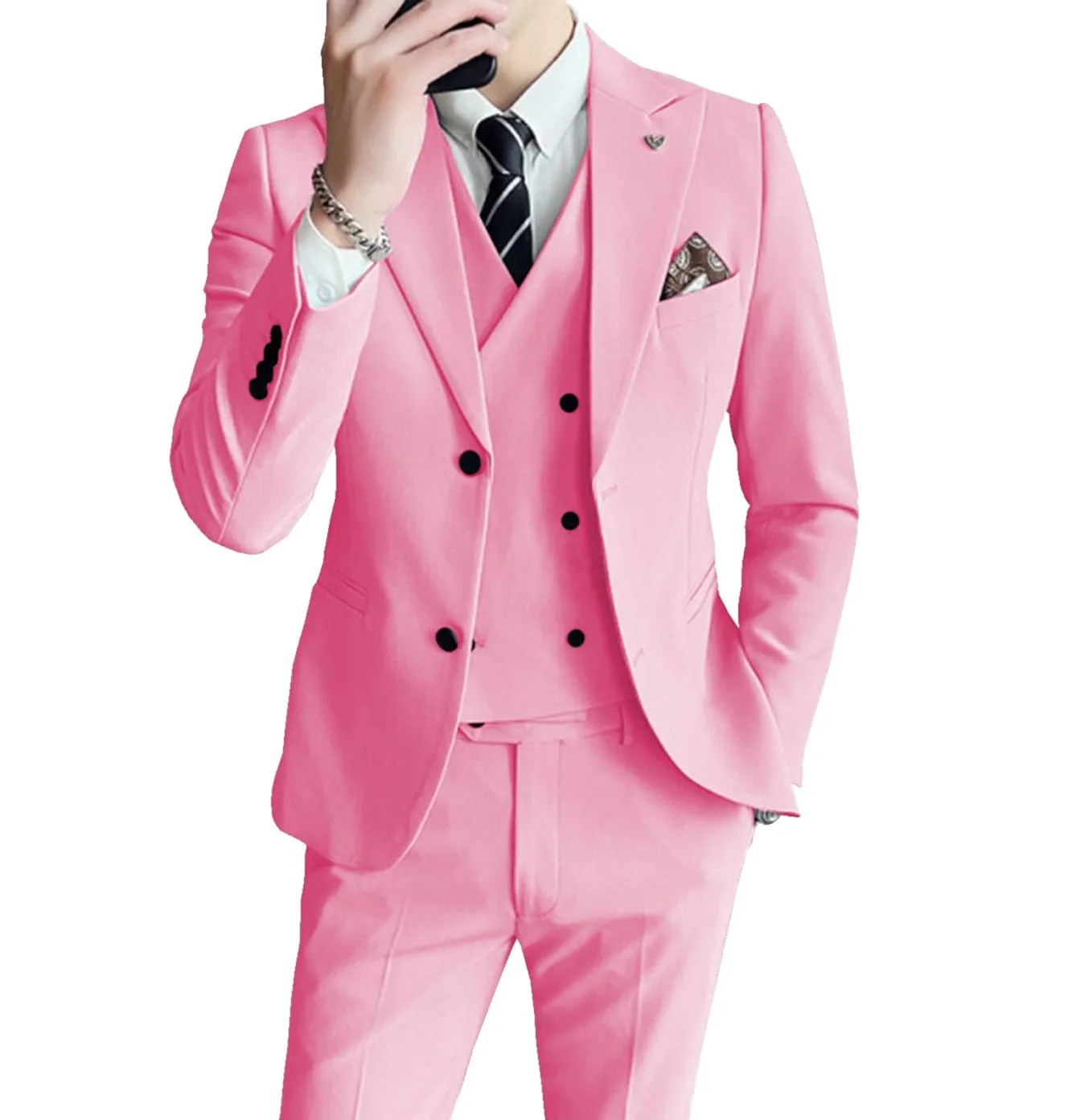 Men's 3 Pieces Suit Casual And Business Regular Suit