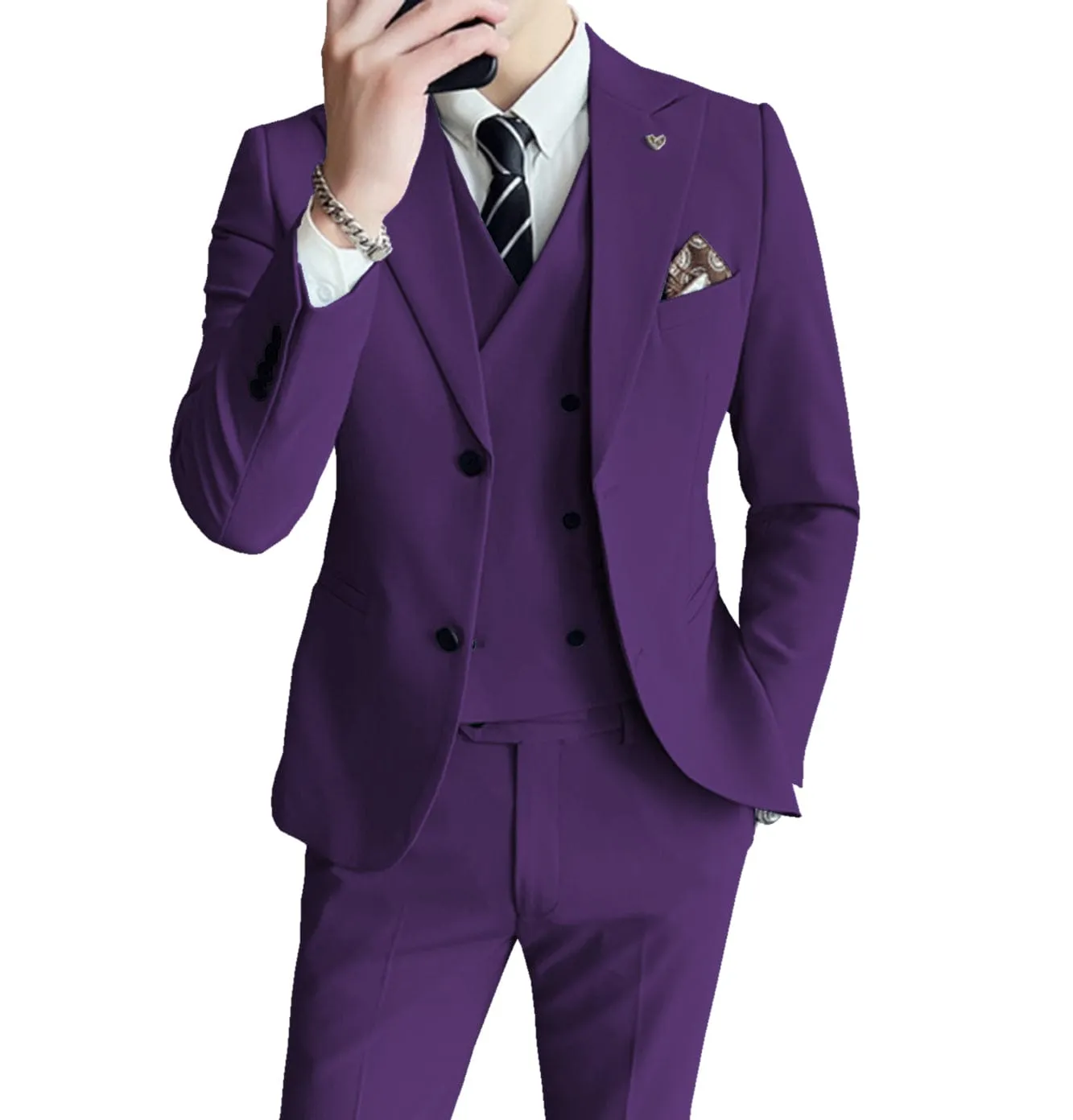 Men's 3 Pieces Suit Casual And Business Regular Suit