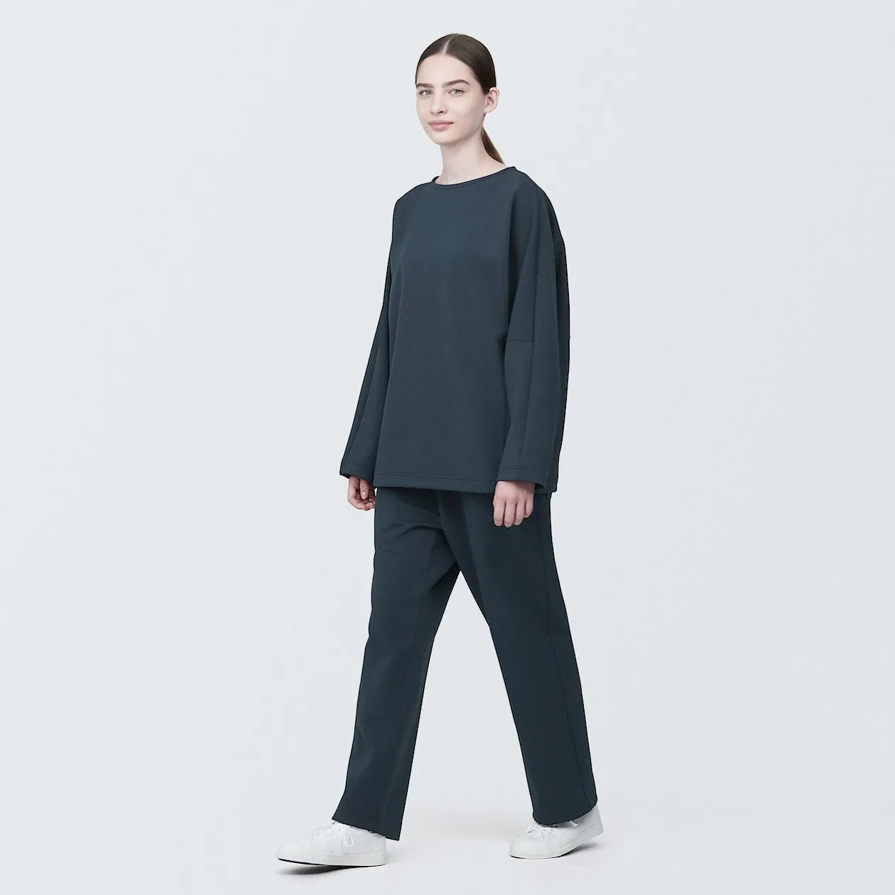 MUJI Labo Water Repellent Double Knitted Long Sleeve Pullover