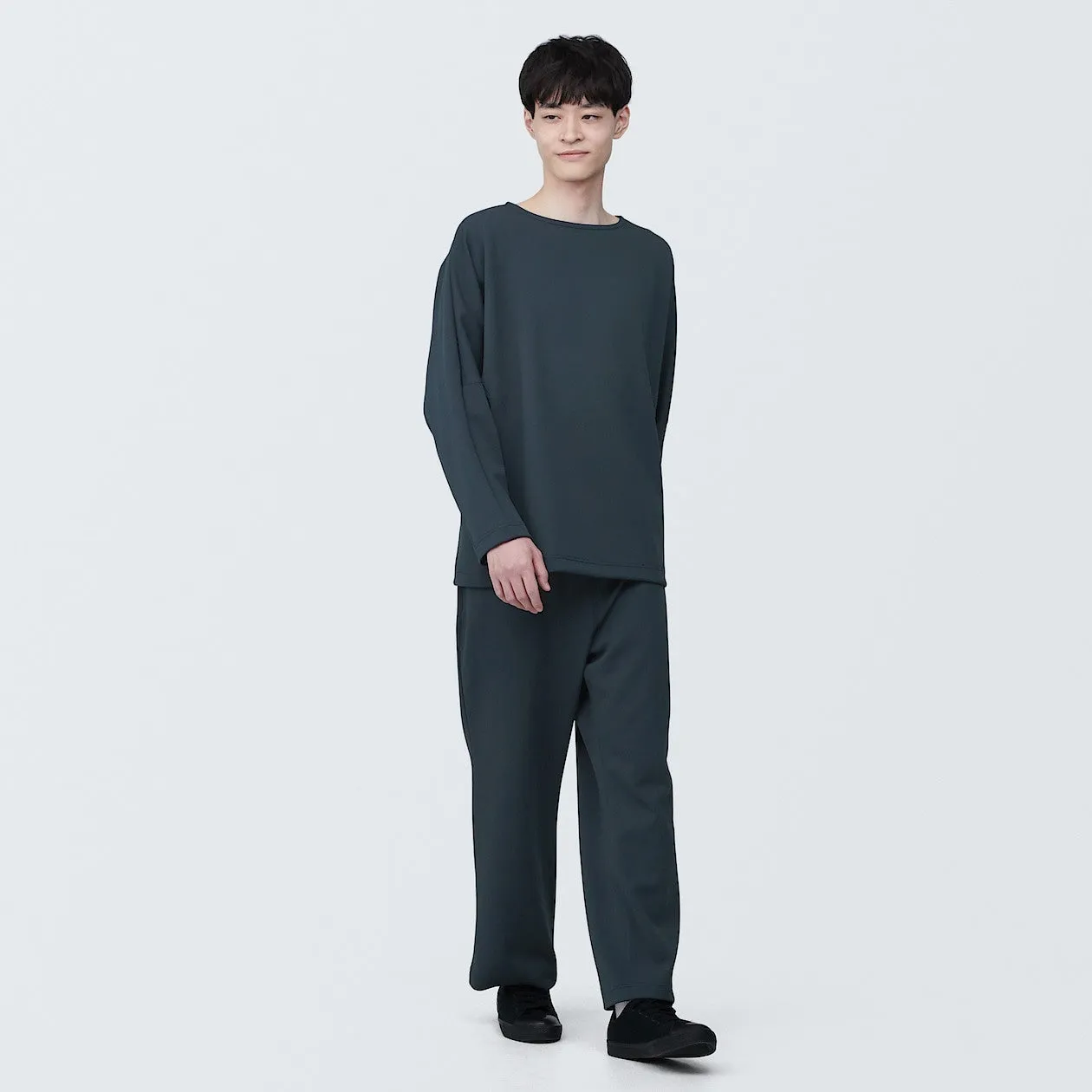 MUJI Labo Water Repellent Double Knitted Long Sleeve Pullover