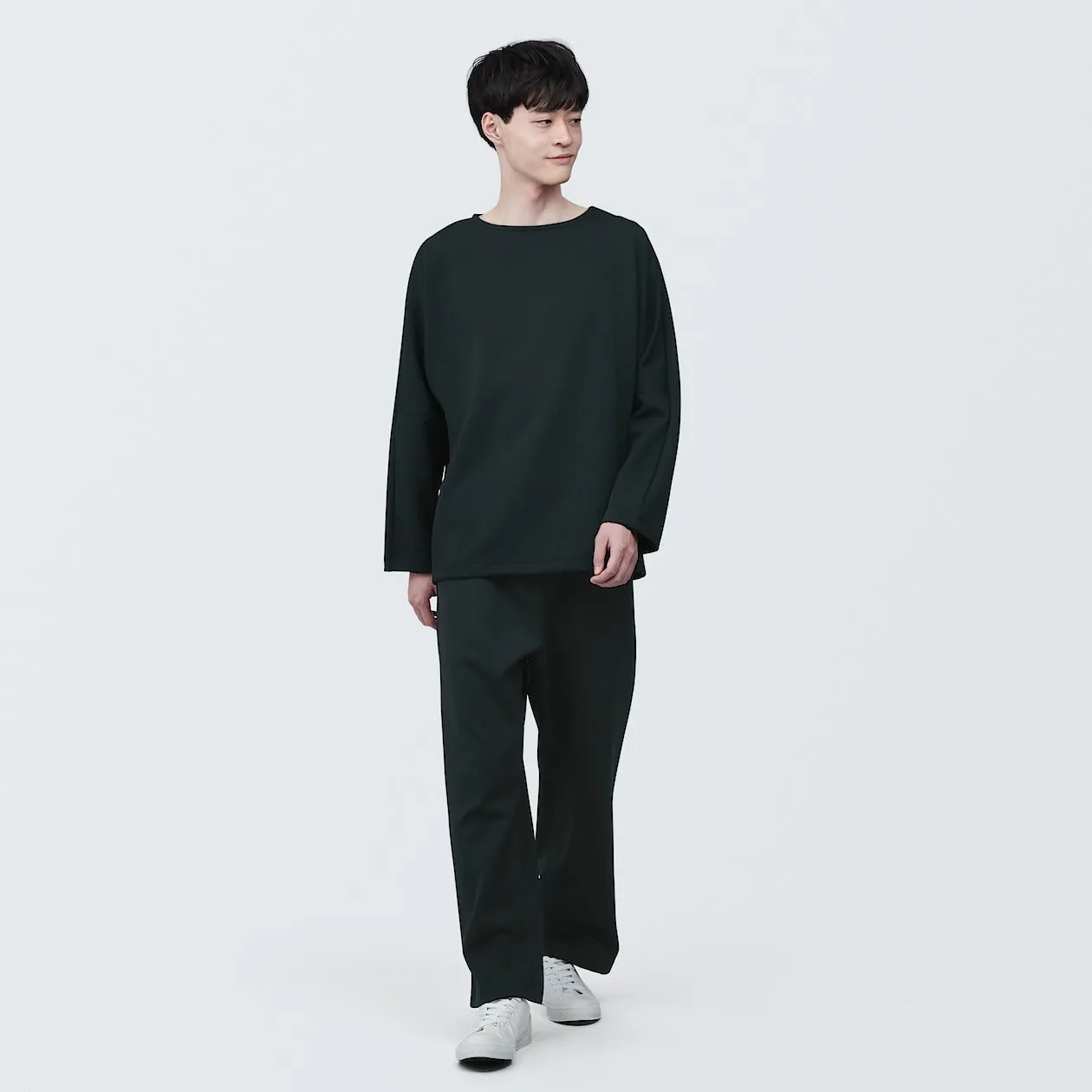 MUJI Labo Water Repellent Double Knitted Long Sleeve Pullover