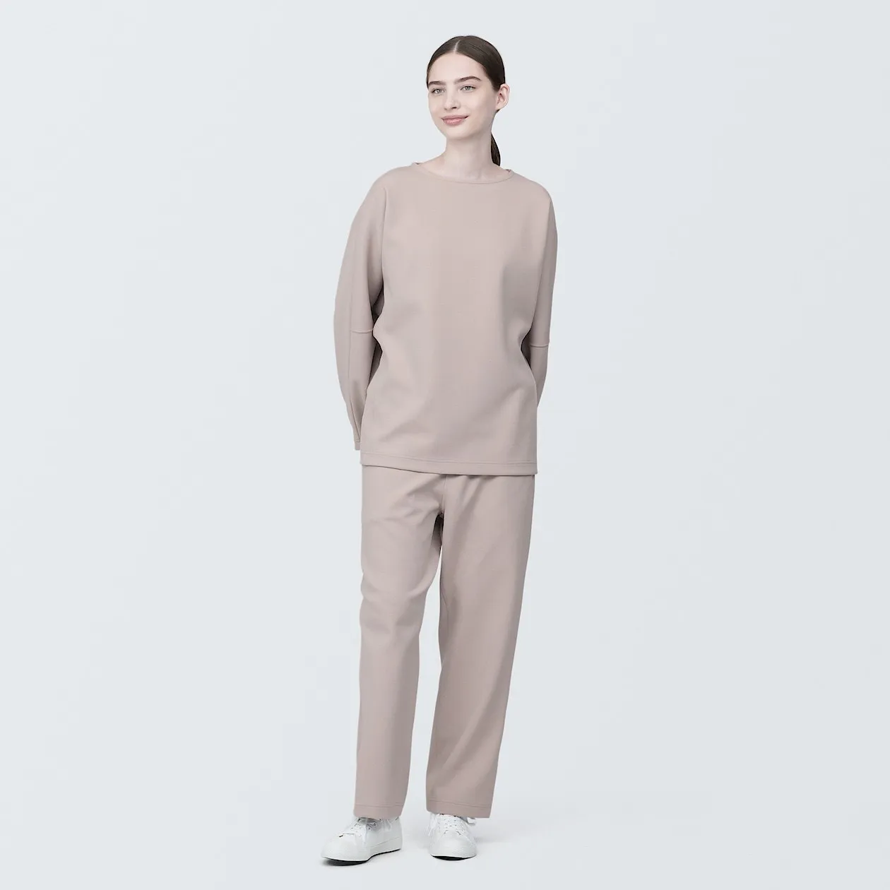 MUJI Labo Water Repellent Double Knitted Long Sleeve Pullover