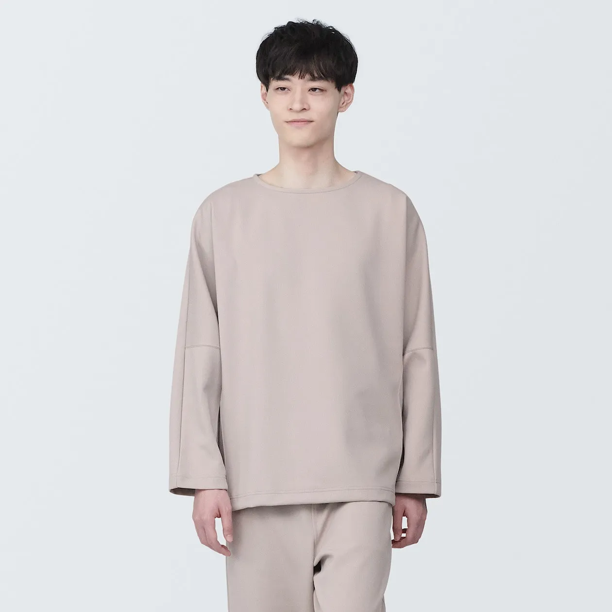 MUJI Labo Water Repellent Double Knitted Long Sleeve Pullover