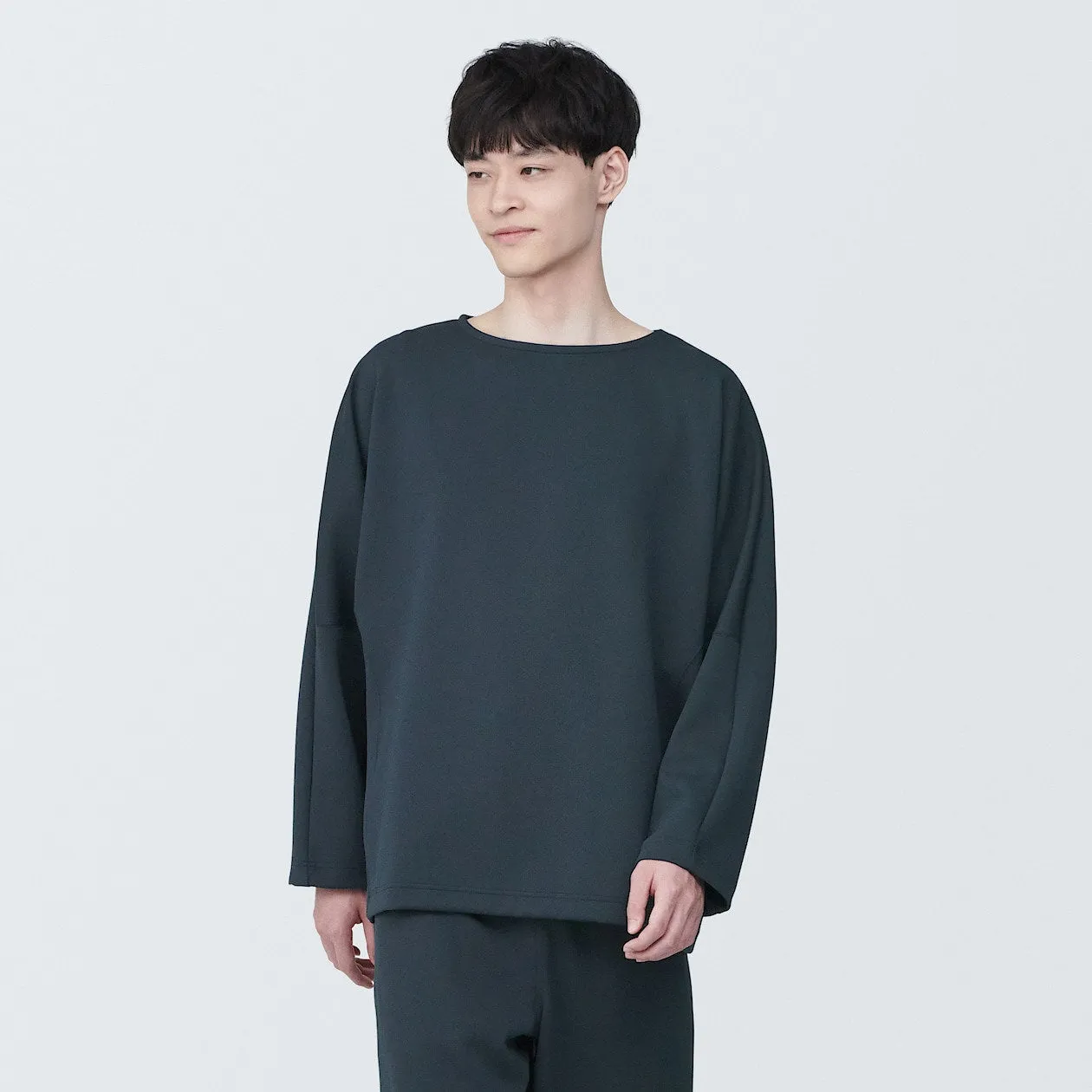 MUJI Labo Water Repellent Double Knitted Long Sleeve Pullover