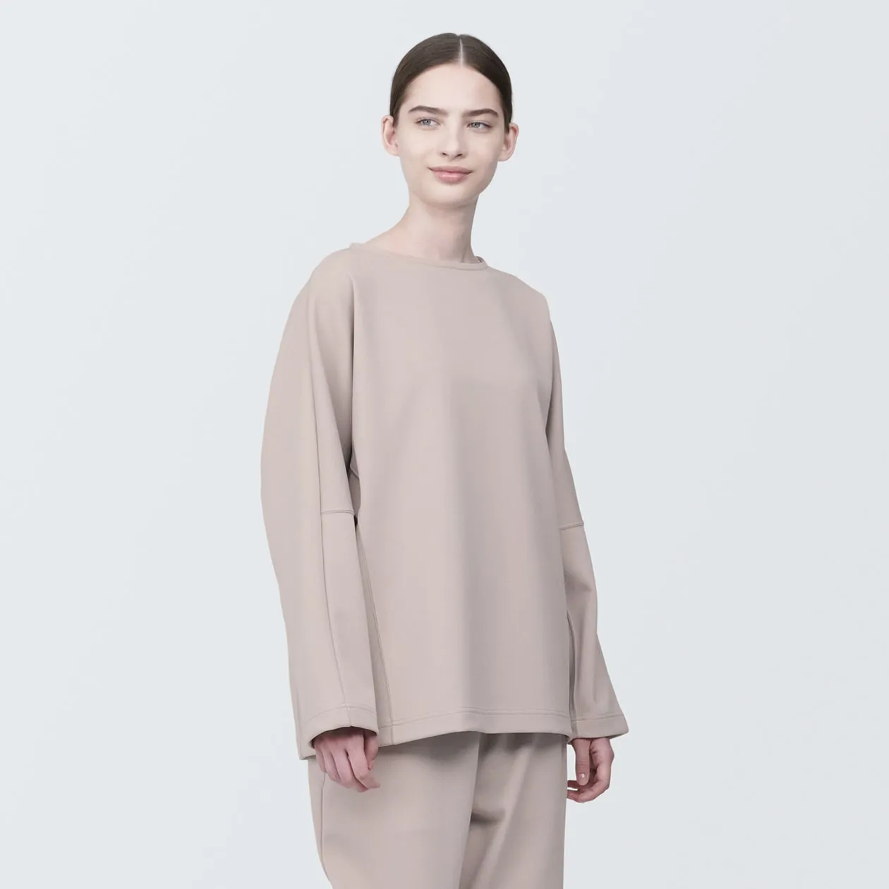 MUJI Labo Water Repellent Double Knitted Long Sleeve Pullover