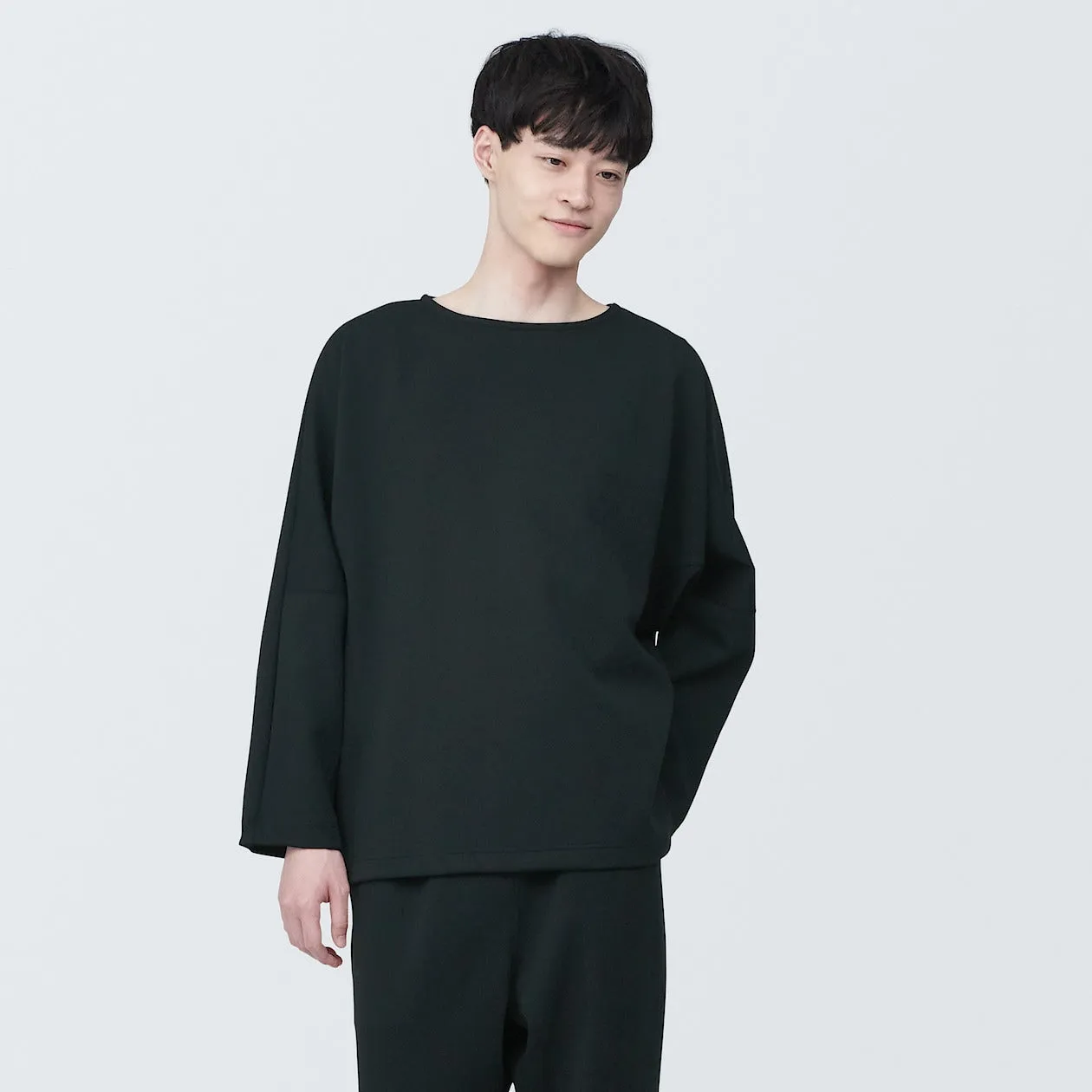 MUJI Labo Water Repellent Double Knitted Long Sleeve Pullover