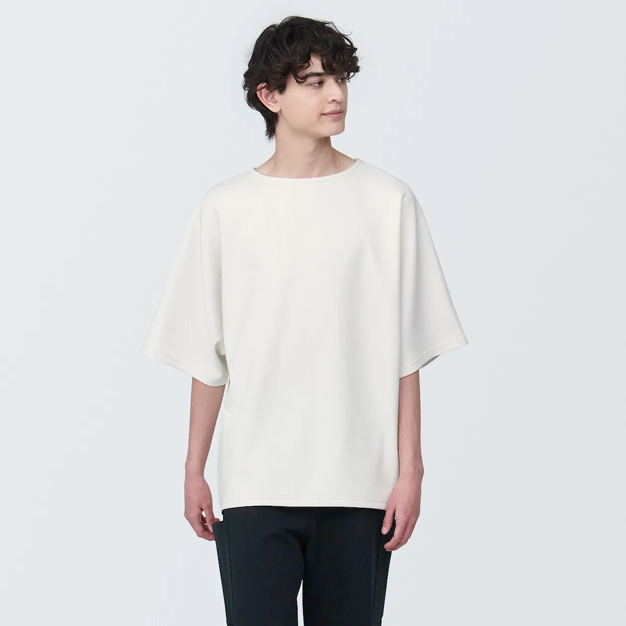 MUJI Labo Water Repellent Double Knitted Short Sleeve Pullover