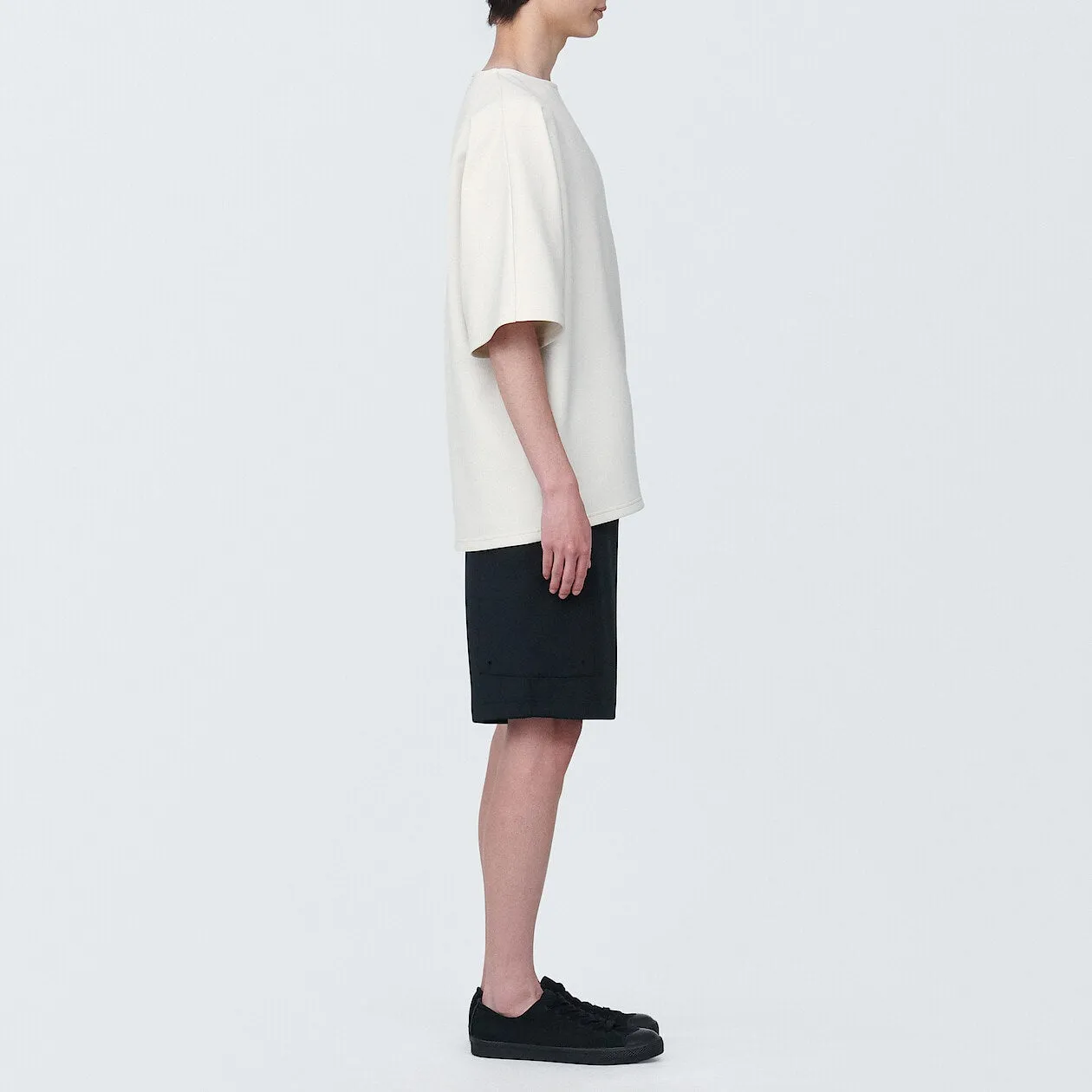 MUJI Labo Water Repellent Double Knitted Short Sleeve Pullover