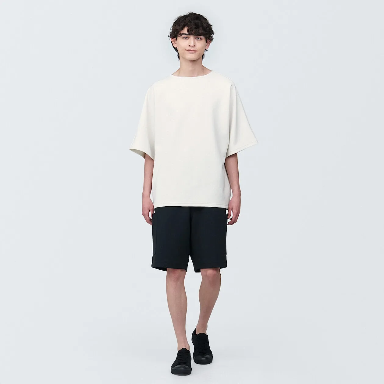 MUJI Labo Water Repellent Double Knitted Short Sleeve Pullover