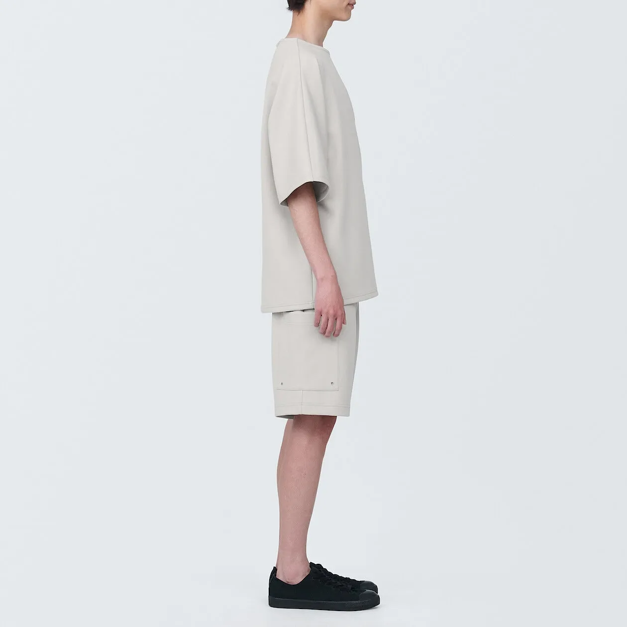 MUJI Labo Water Repellent Double Knitted Short Sleeve Pullover