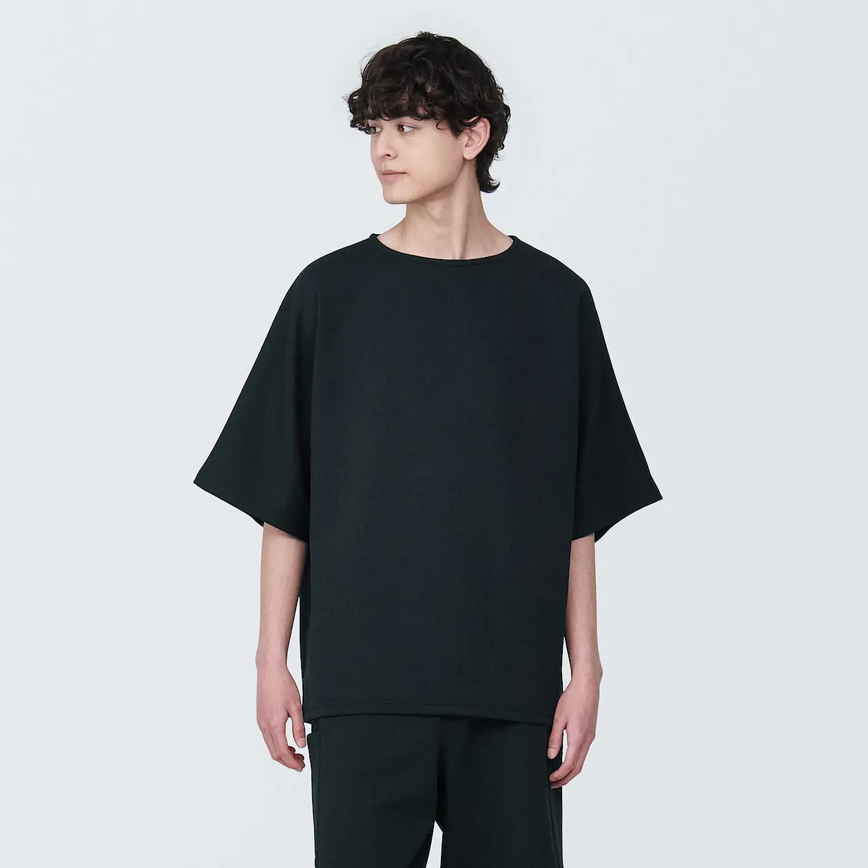 MUJI Labo Water Repellent Double Knitted Short Sleeve Pullover