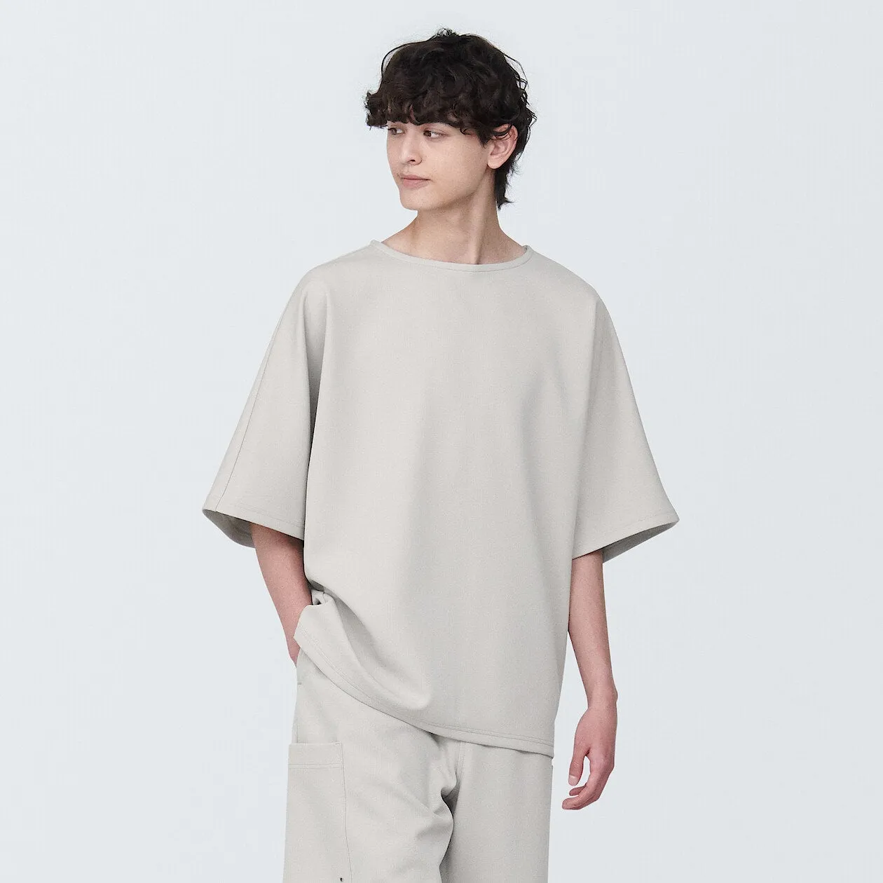 MUJI Labo Water Repellent Double Knitted Short Sleeve Pullover