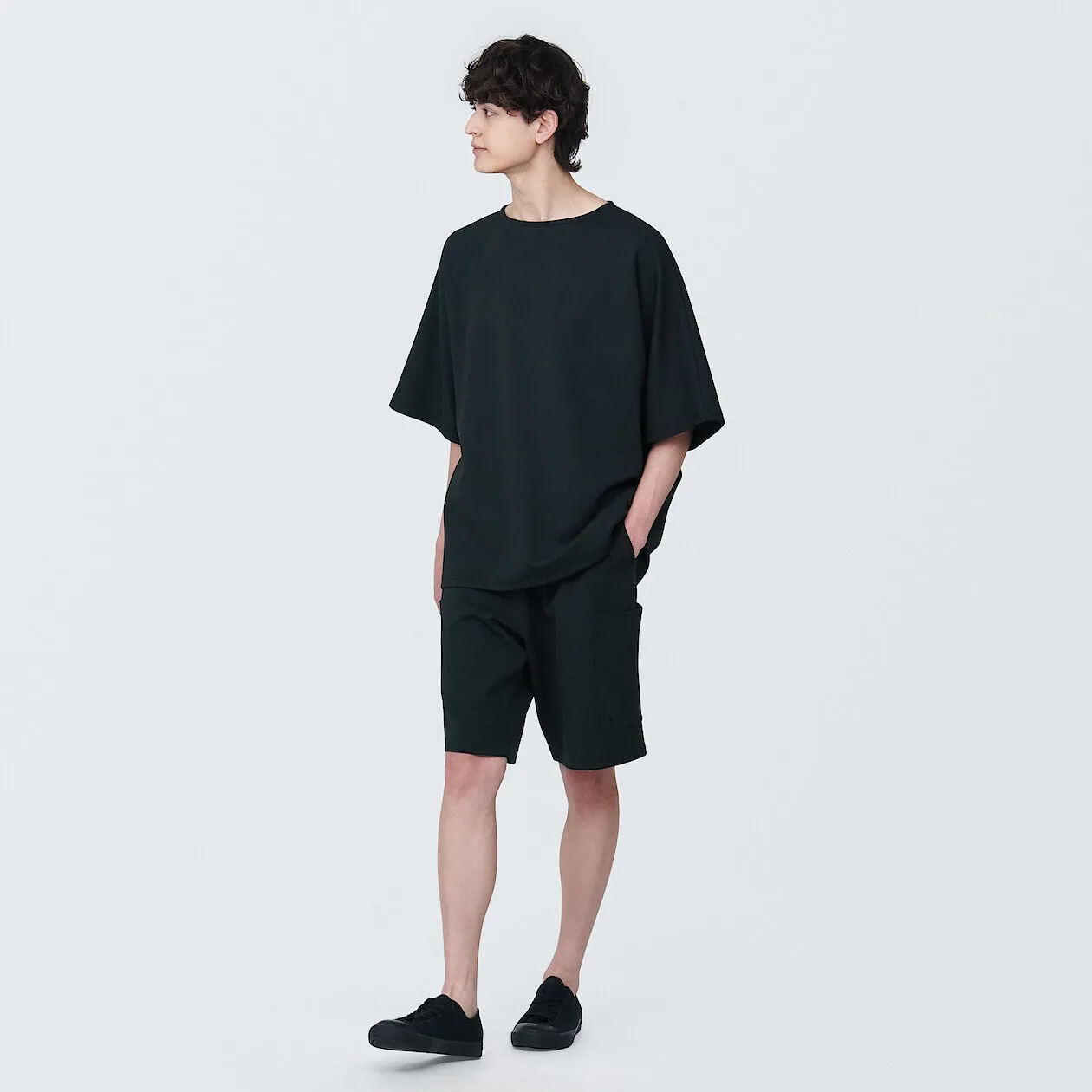 MUJI Labo Water Repellent Double Knitted Short Sleeve Pullover