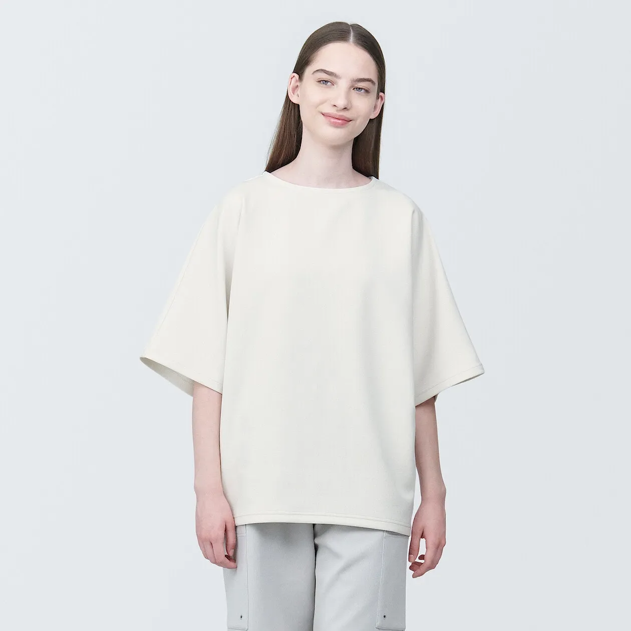 MUJI Labo Water Repellent Double Knitted Short Sleeve Pullover