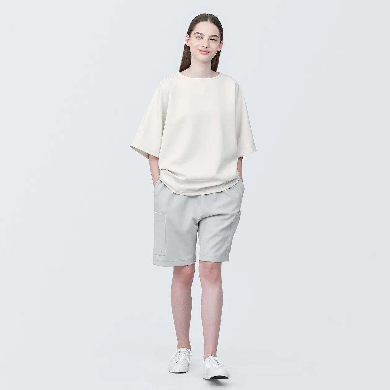 MUJI Labo Water Repellent Double Knitted Short Sleeve Pullover