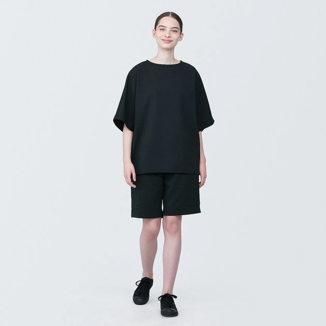 MUJI Labo Water Repellent Double Knitted Short Sleeve Pullover