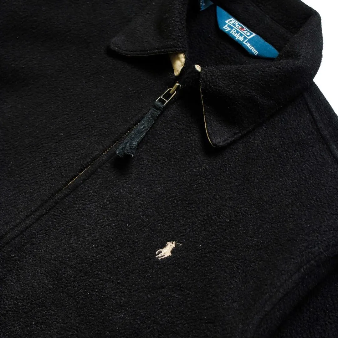 POLO RALPH LAUREN POLARTEC BLACK HARRINGTON JACKET  (S)