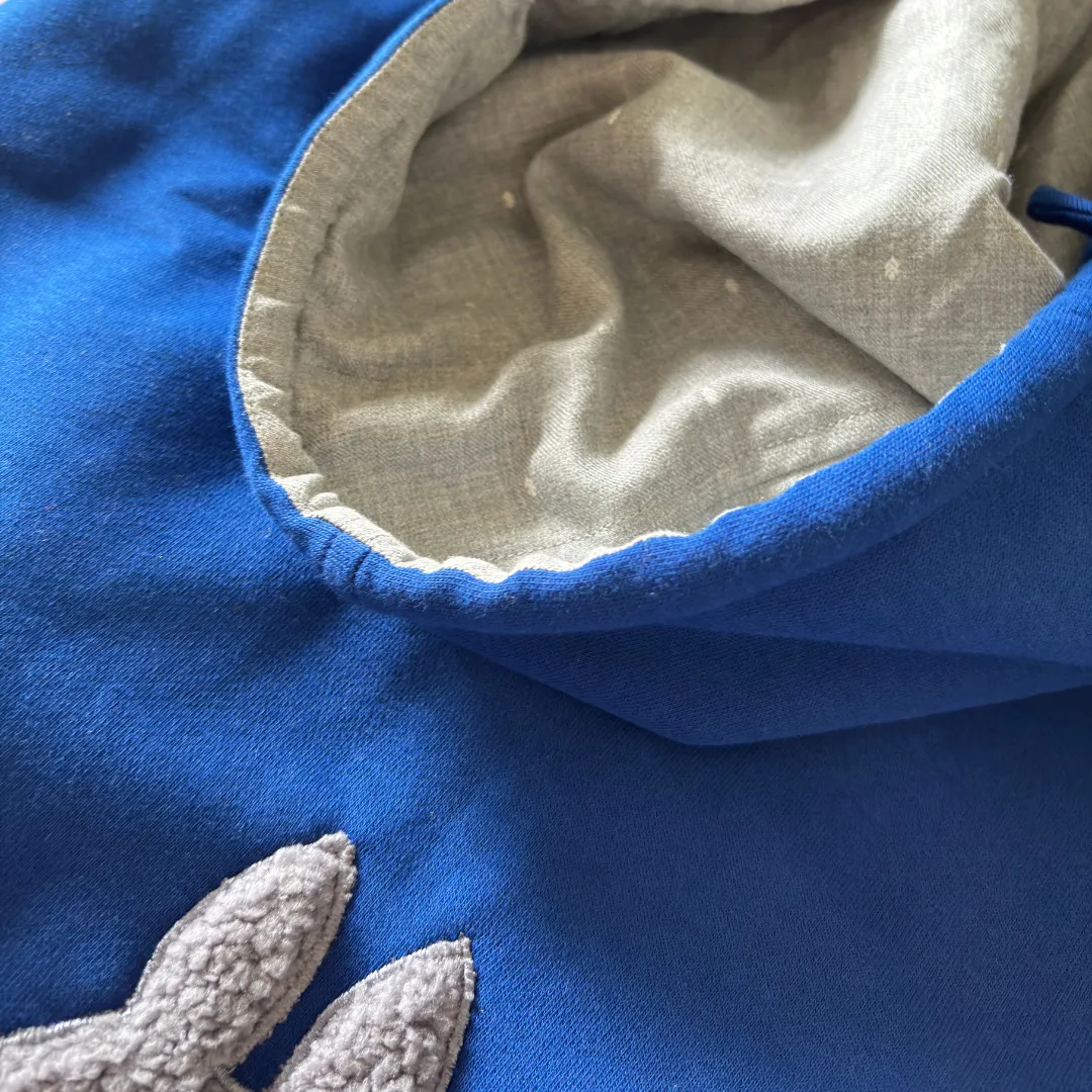 PoochMate Cobalt Blue Organic Cotton Fleece Dog Sweatshirt