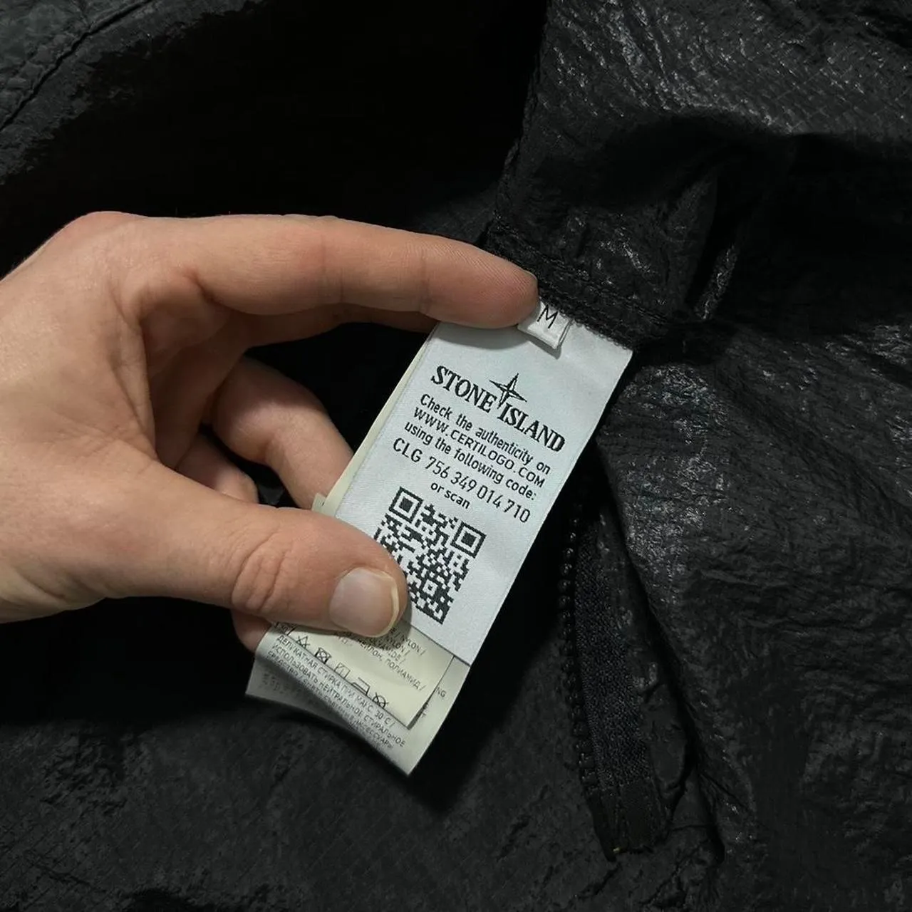 Stone Island Black Double Pocket Nylon Overshirt